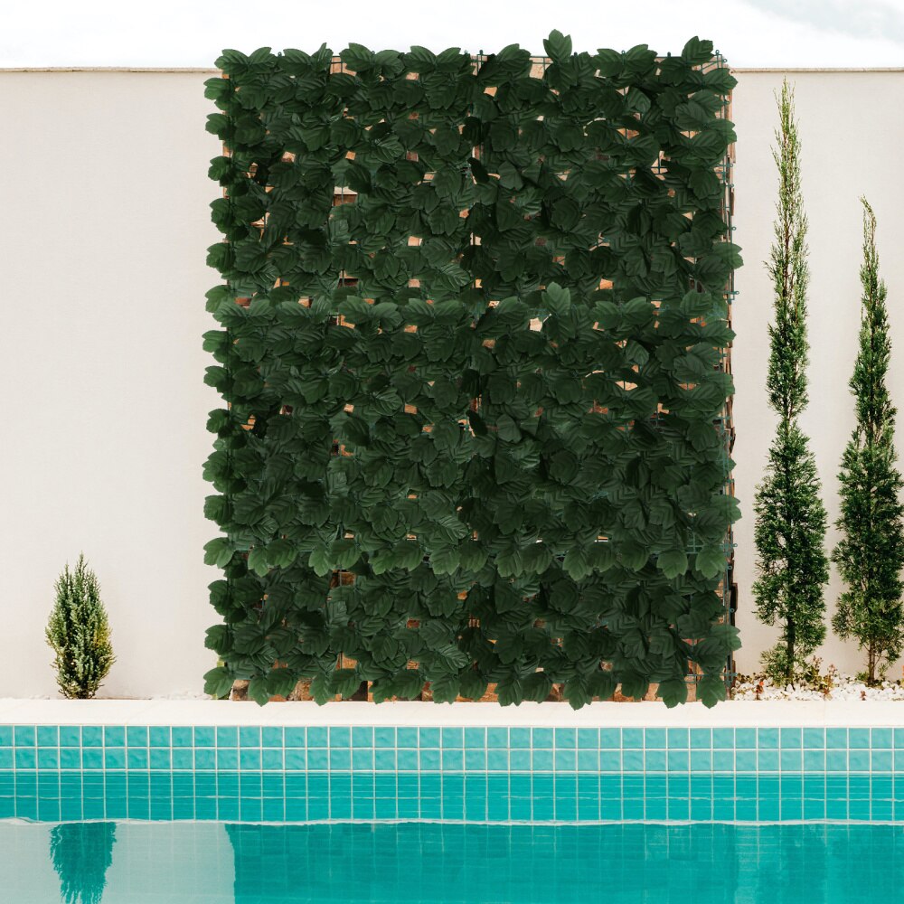 1Pc Leaf Fence Protective Decorative Simulation Artificial Leaf Fence Panel Privacy Leaf Fence Leaf Hedge for Balcony Garden