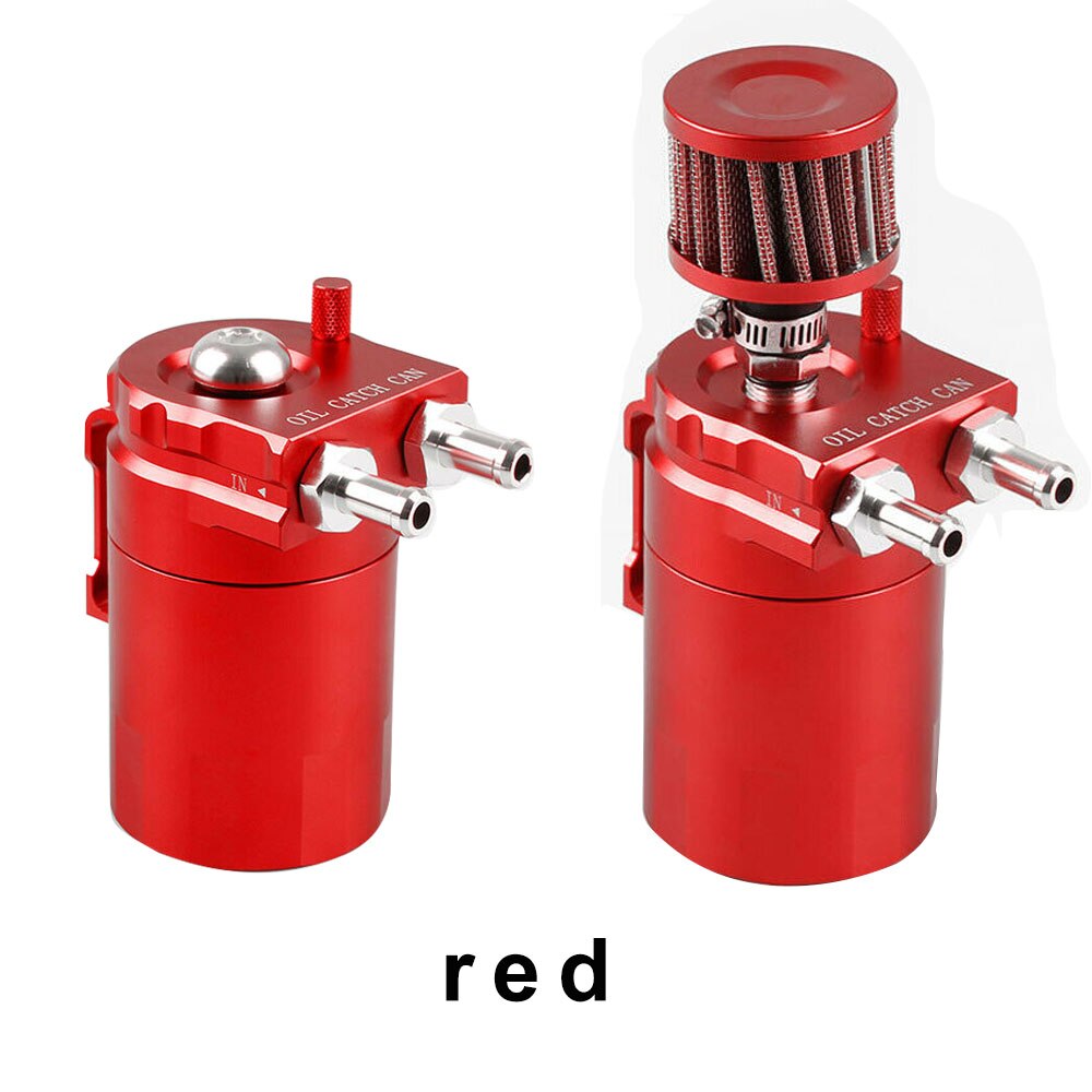 Bil aluminium reservoar drivstoff tank oljefangst universell oljeseparator beholder reservoar lufting sylinder filter sett occ 025: Rød