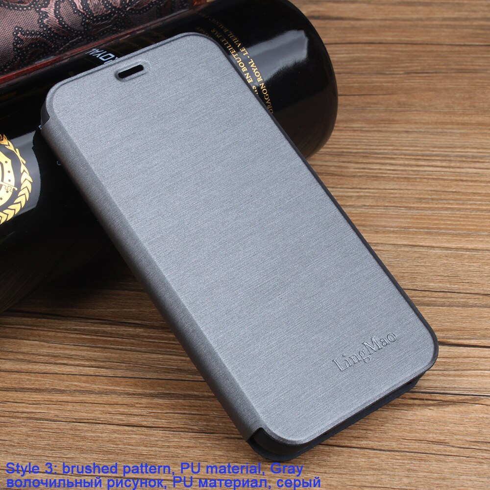 Flip Leather Case For Xiaomi Redmi Note 3 Pro Special Edition 152mm Global International Version Redmi Note 3 Pro SE Cover Case: LR lasi Gray