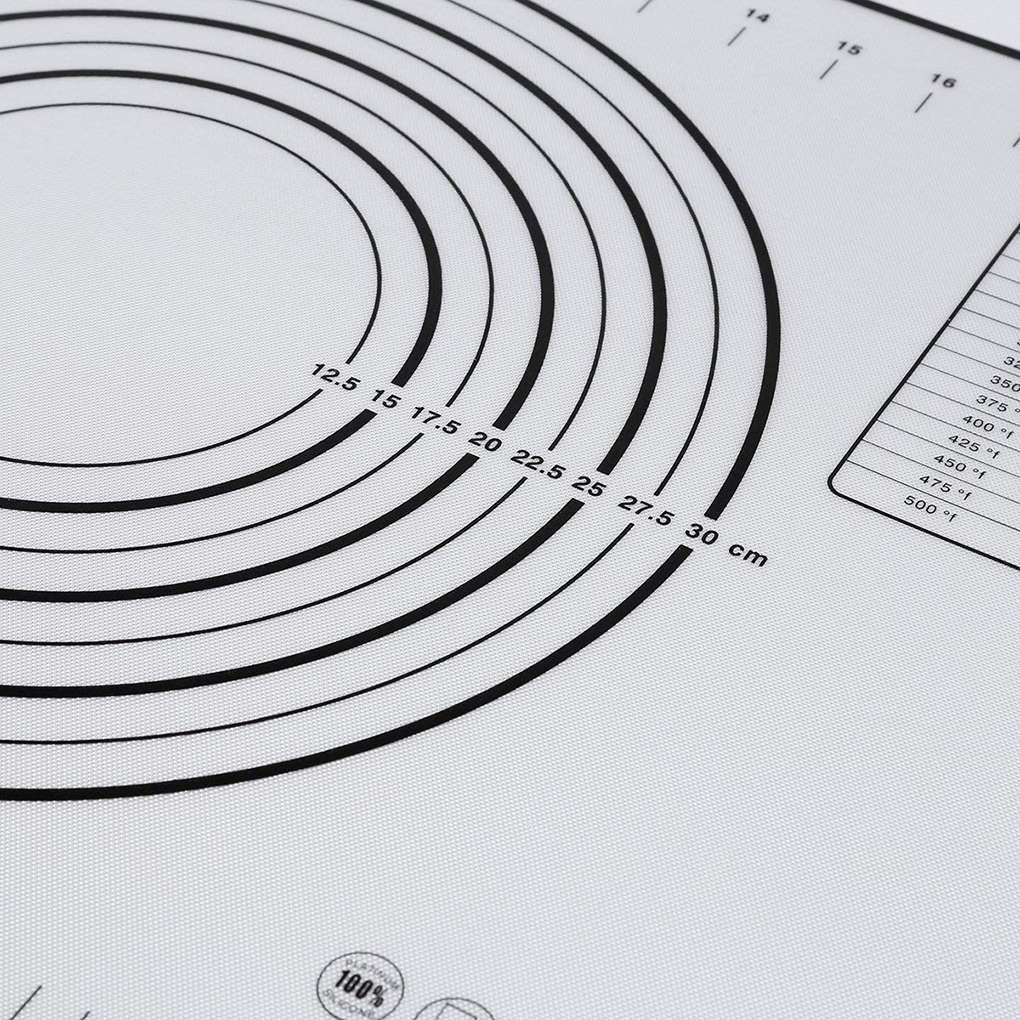 Silicone Baking Mat Nonstick Food Grade Silicone Knead Dough Rolling Mat Dual Scales Measurement Baking Pad Kitchen Accessories