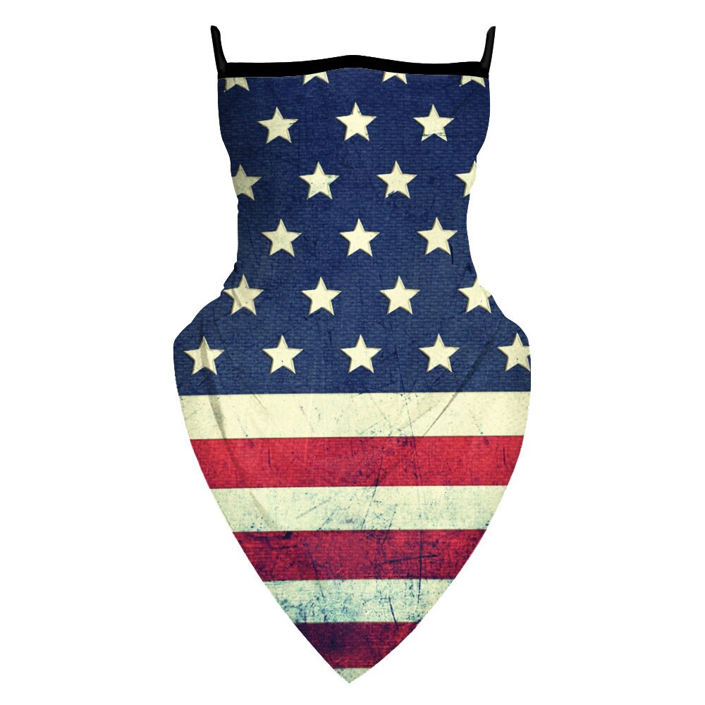 Foulard Triangle avec drapeau français, cache-nez avec crochet d'oreille, multifonctionnel, anti-poussière, respirant, Tube Bandana, réutilisable, masque de randonnée: 076