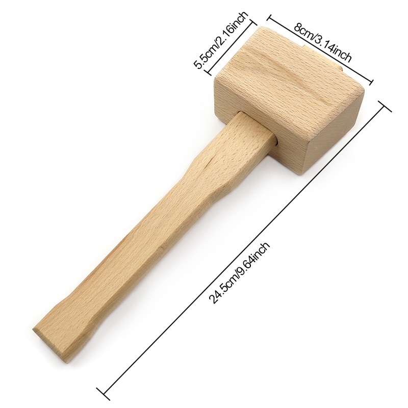 Massiv liten bok snickare klubba slå trä hammare takbjälkar träbearbetningsverktyg handverktyg gör-det-själv universal läderverktyg