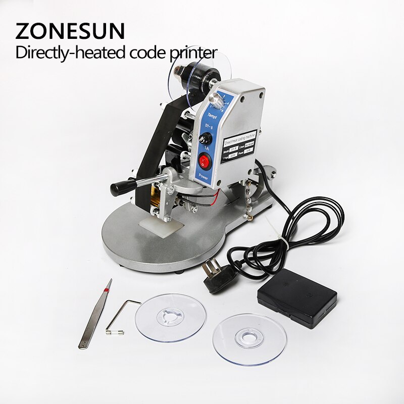 ZONESUN date coding machine printing machine Manual expiry date code printers Foll Stamp Coder expiry date machine