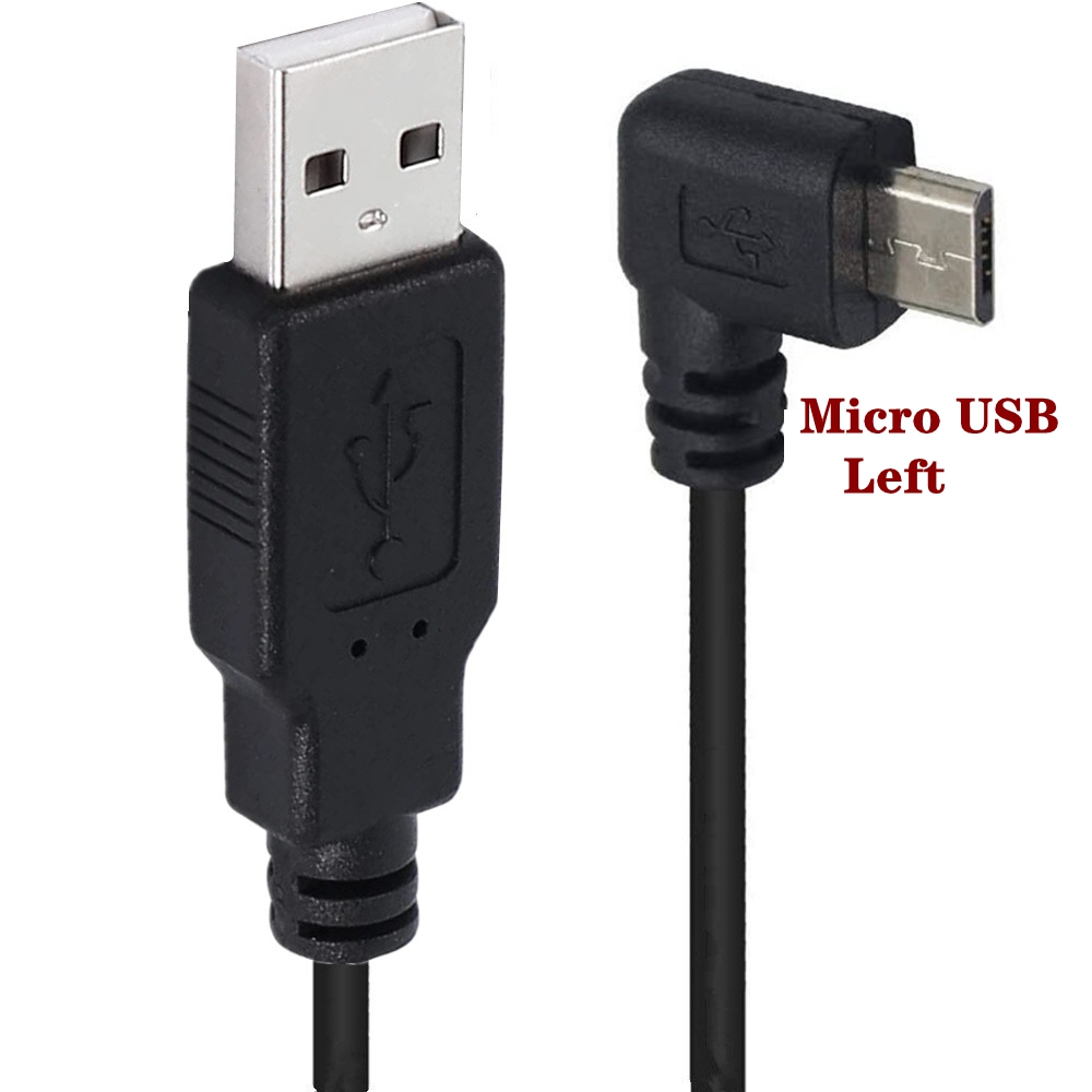 Micro USB/Mini USB 5-pins mannelijke naar USB mannelijke adapter, 90 graden dubbele bocht (omhoog/omlaag/links/rechts), korte kabel 25CM/1M/3M/5M: Geel / 3m