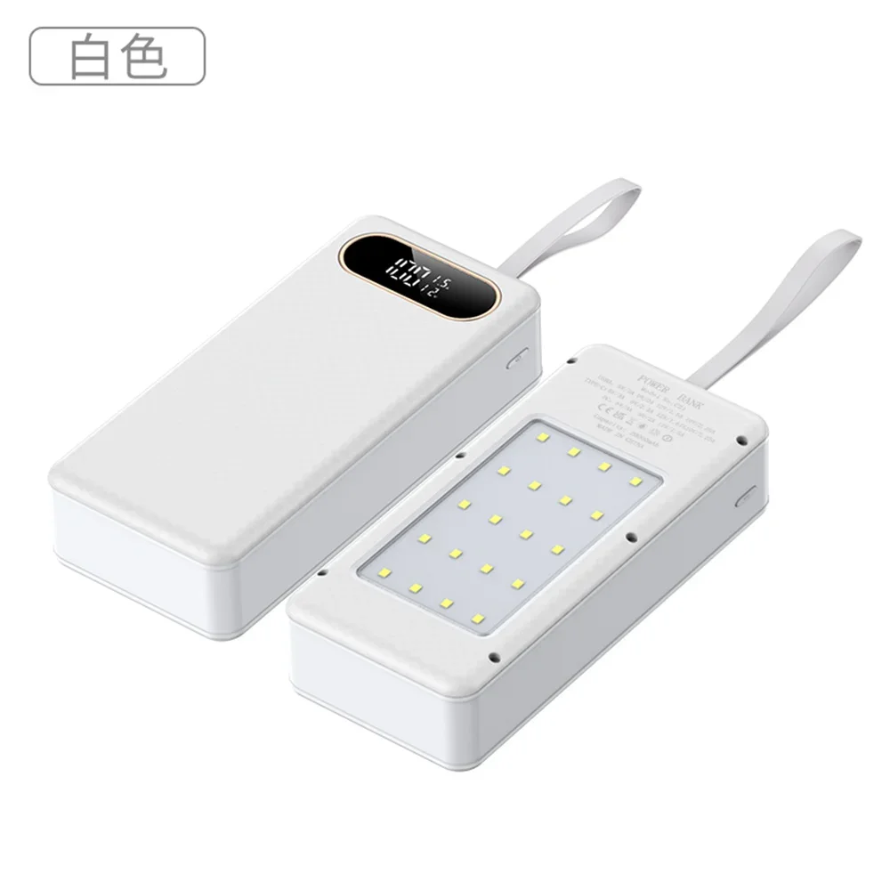 Boîtier de stockage de batterie externe, lampe de poche C21, charge rapide DC, touristes, coque bricolage, support 18650, batterie 22.5W, 21, 18650: WHITE