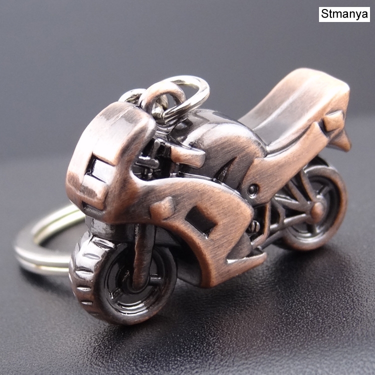 porte-clés moto breloque porte-clés en métal hommes femmes voiture porte-clés 4 couleur porte-clés meilleur bijoux: Café