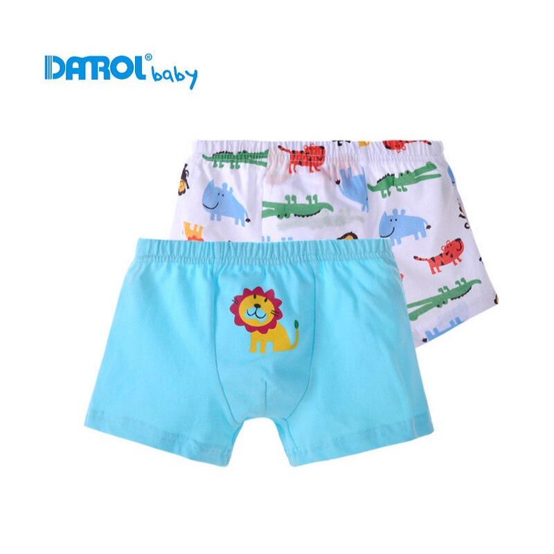 Calzoncillos bóxer de algodón 100% para niños, ropa interior de dibujos animados, 2 unids/lote