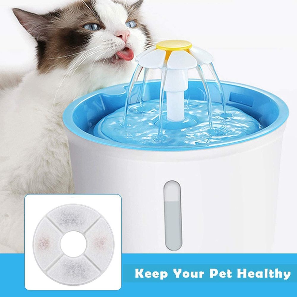 Kulstof udskiftet aktiveret filter til kattevand drikke springvand udskiftning filtre blomst til kæledyr hund rund springvand dispenser