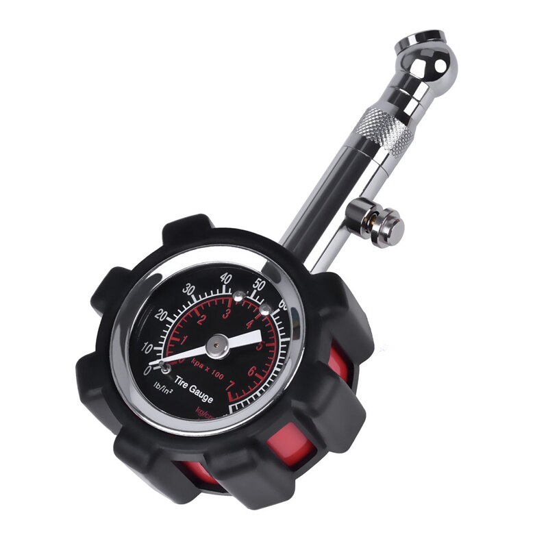 Dsycar Hoge Nauwkeurigheid Bandenspanningsmeter Zwart 100 Psi Voor Nauwkeurige Auto Luchtdruk Tyre Gauge Voor Auto Truck En motorfiets: Default Title