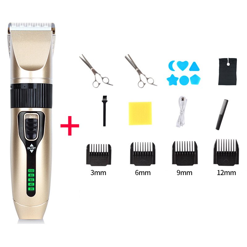 Electric Hair Clipper Electric Trimmer With LED Screen Rechargeable Men Strong Power Steel Cutter Head: 5