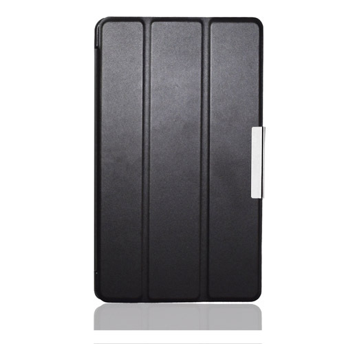 Foldet pu-læderetui til google nexus 7 fhd 2nd (2nd. generation (flip-tablet-cover med stativ, automatisk slumre-/vågnefunktion): Sort