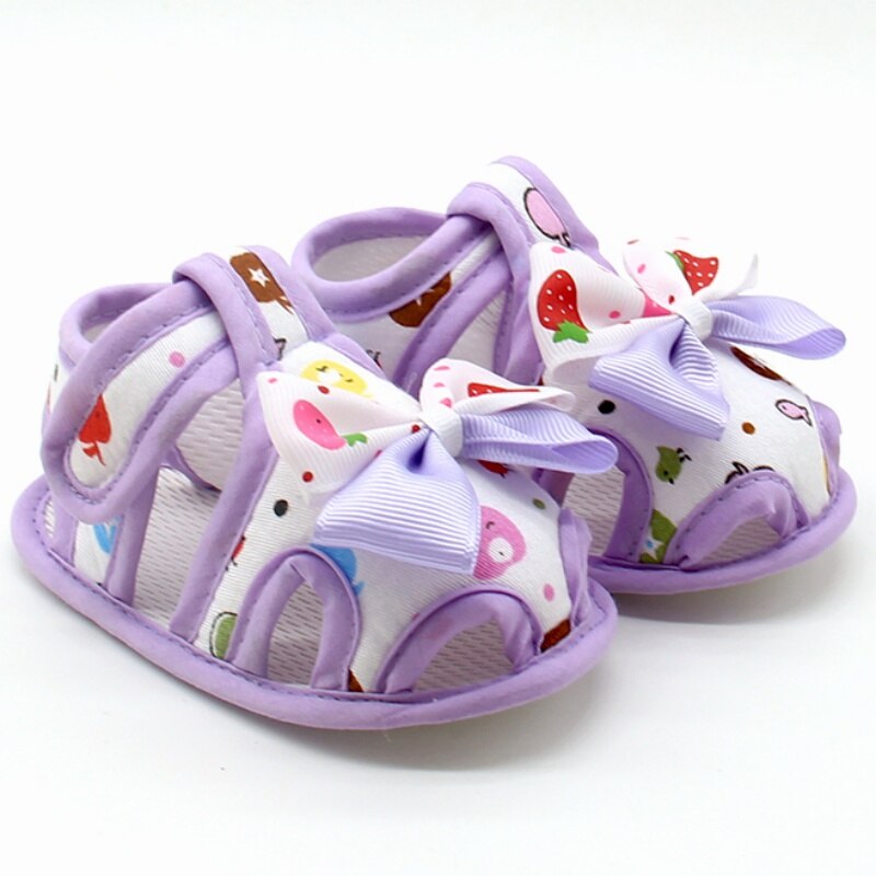 Boog Herfst Cartoon Peuter Eerste Baby Jongen Meisje Schoenen Sandalen Sneakers Mocassins Laarzen Sapato Menina: Paars / 12-18M
