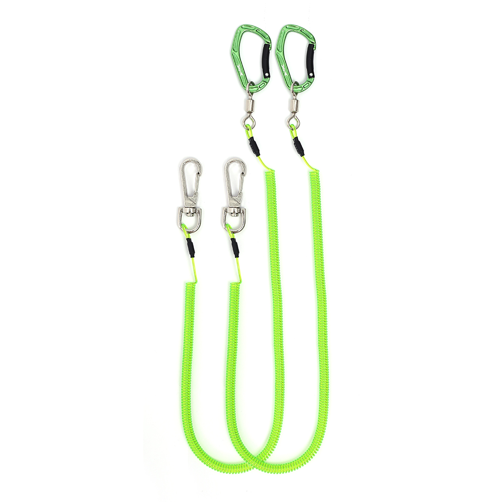 Hercules corde de rétention 2 pièces outils de pêche accessoires 7*7 brins 0.3 fil d'acier rétractable sécurité Camping corde de rétention: green