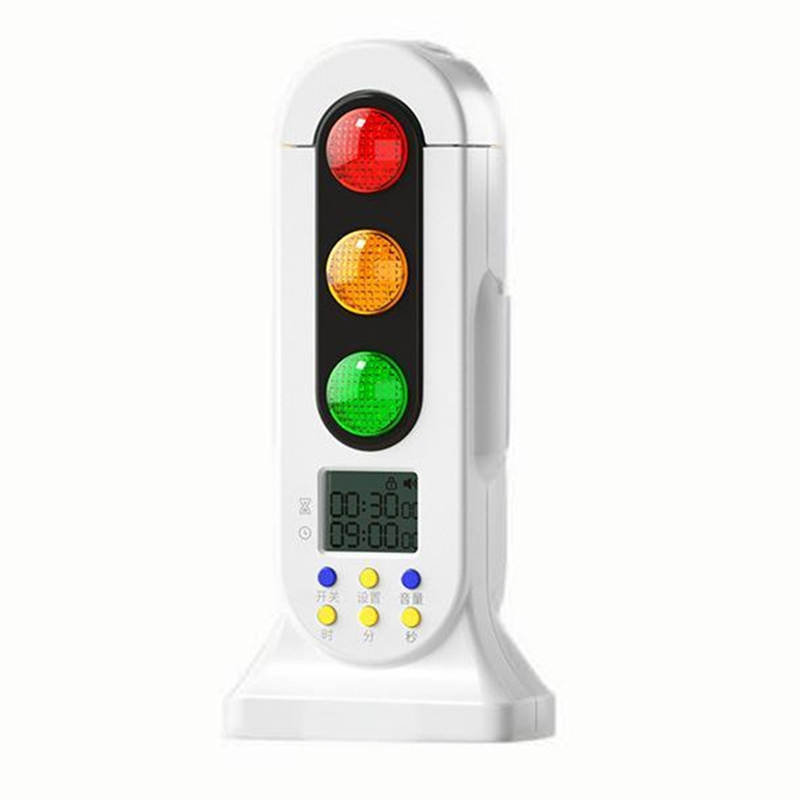 SUNRI-Traffic Light Timer Kids Educational Study Timer Double Modes Management Tool Count Down Timer For Classroom School White