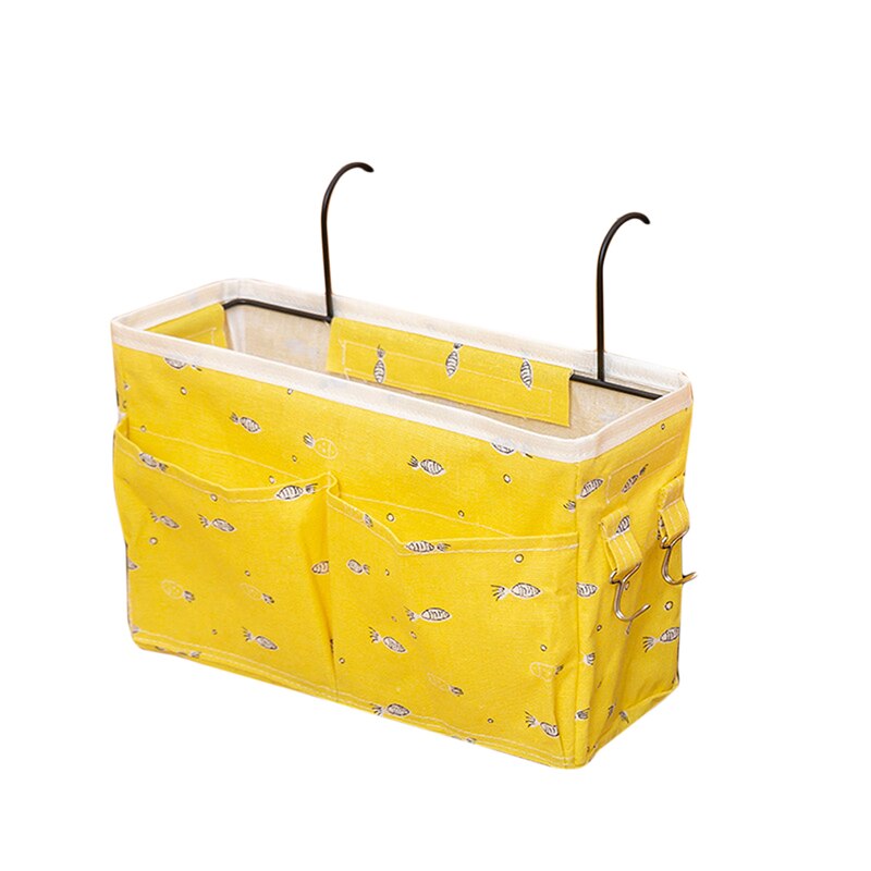 Bedside Storage Organizer Bed Desk Bag Sofa TV Remote Control Hanging Caddy Couch Storage Organizer Bed Holder Pockets: yellow
