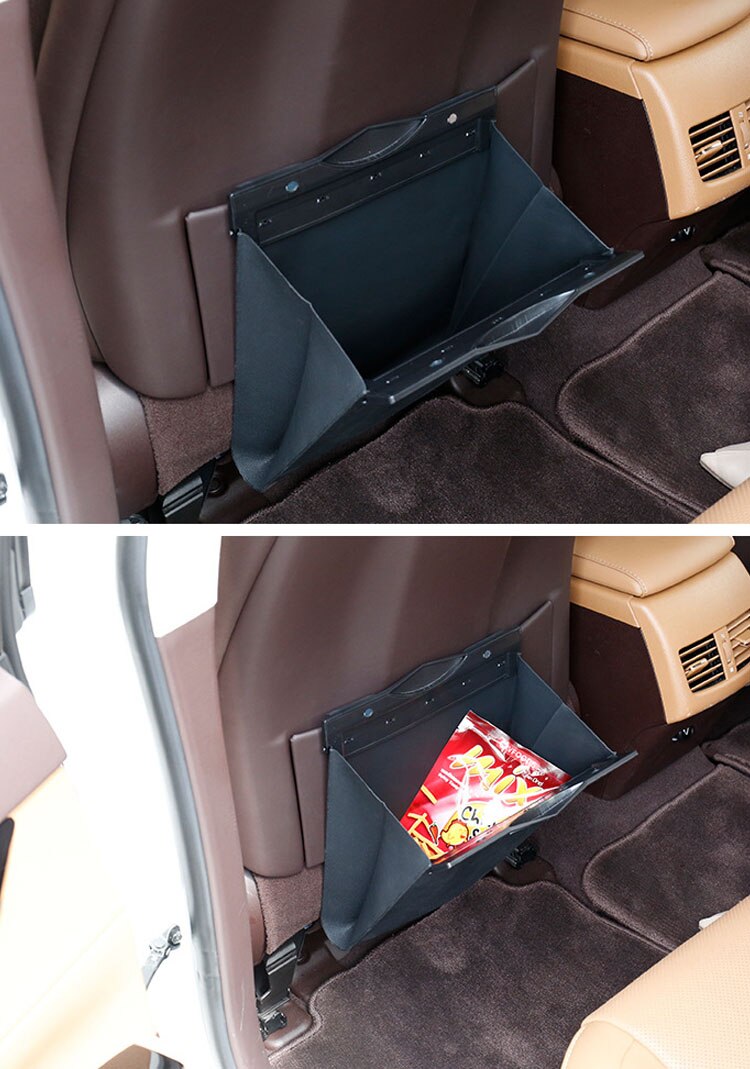 For Toyota Land Cruiser Prado 90/95 120 150 LC150 Accessories Car Trash Can Garbage Bag Hanging Seat Multifunction Storage