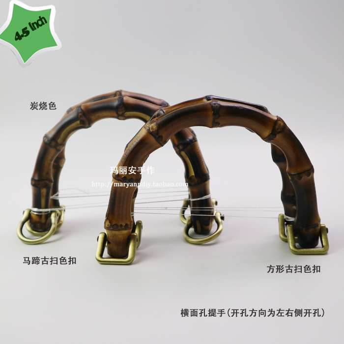 12X9 cm Fünf Paare Bamboo Taschenbügel Tasche Griff bts Sac Bandouliere Femme Bambus Griff DIY Handtaschen Zubehör geldbörse Rahmen