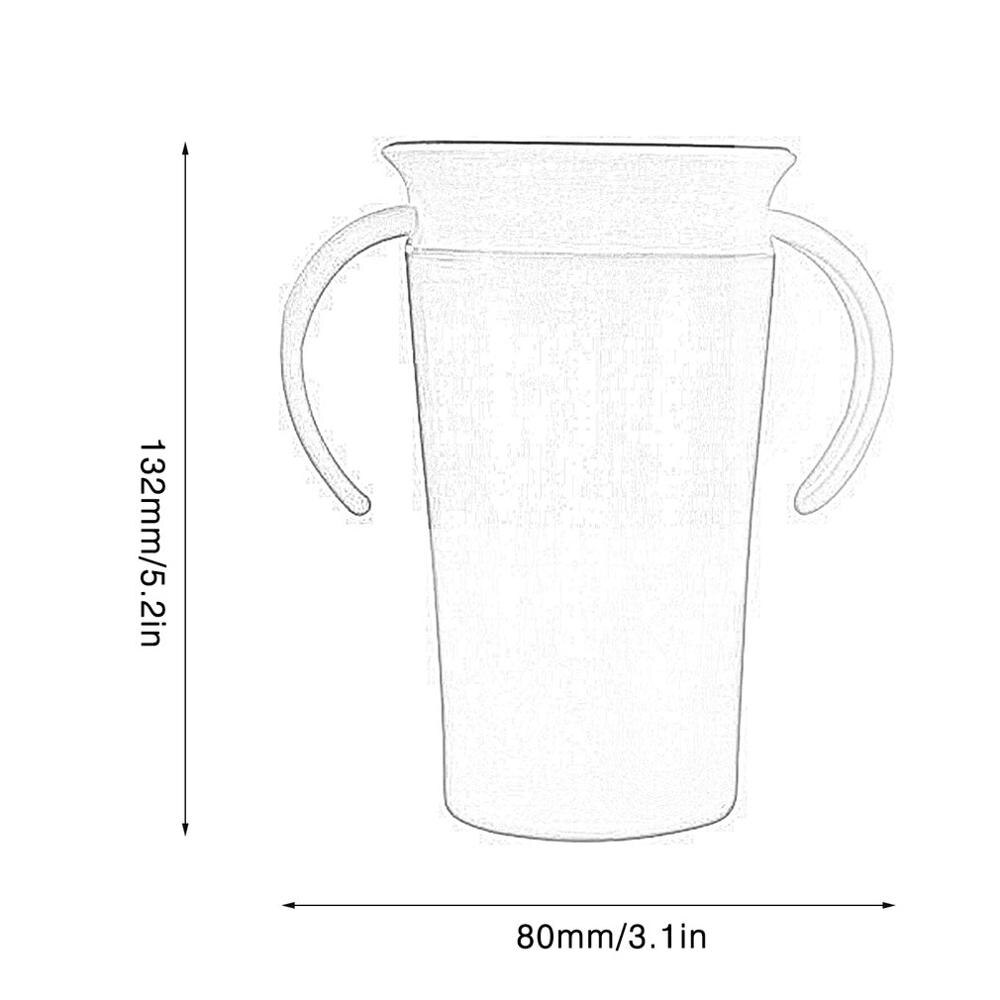 Baby Leren Drinkbeker 360 Graden Water Melk Stro Fles Met Handvat Lekvrije Veilig Leren Drinken Training Cup