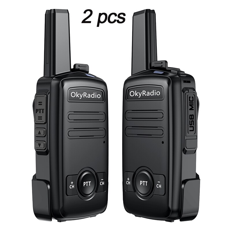 4800Mah Walkie-Talkie Waterdichte Grote Capaciteit Batterij 16 Kanalen Geschikt Ultra Lange Afstand Gebruik Walkie-talkie: Black-2pcs