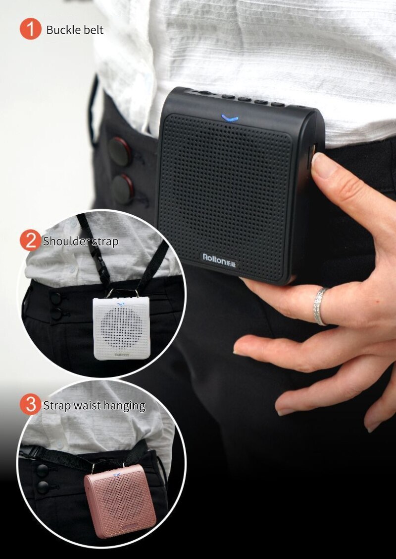 Bluetooth/Usb/Tf Card Draadloze Voice Versterker Voor Onderwijs Lezing Tour Guide Megafoon Microfoon Luidspreker