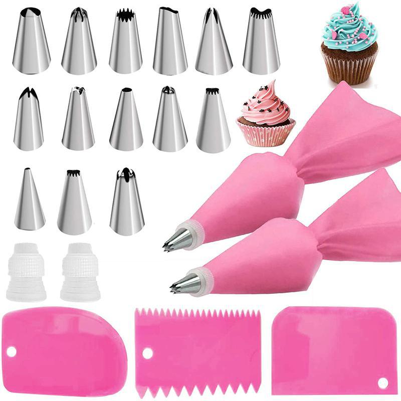 Nozzle piping cake decorating tools Confectionery equipment Kitchen accessories Pastry bag and bakery set stainless steel socket: Chocolate