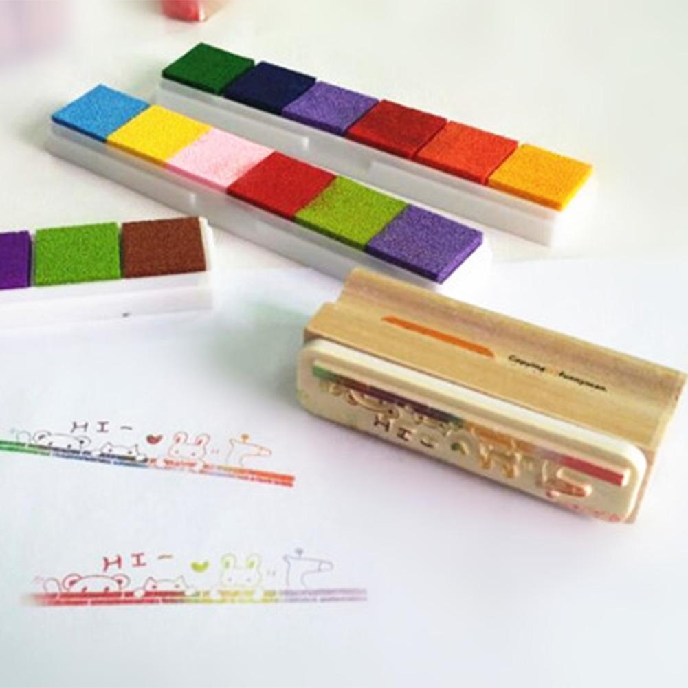 6 Kleuren Vingerafdruk Stempelkussen Inkt Stempelkussen Kleurrijke Craft Stempelkussens Diy Vingerafdruk Scrapbooking Decoratie Afdichting Postzegels Ink Pad
