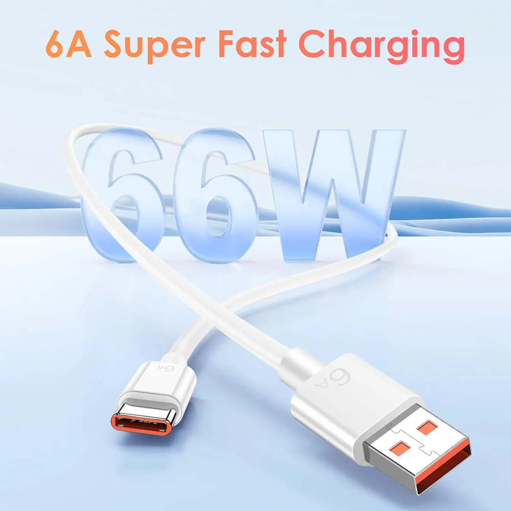 Chargeur USB Super rapide 66W, pour Huawei Mate 40 50 P50 P60 Nova 10 Honor 90 100 X8b Magic 5 Lite 6 Pro Type C, câble de chargement 6A 2m