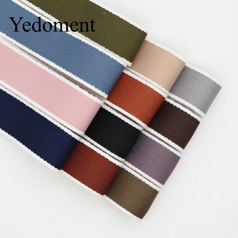 Cintas de grogrén de dos caras con borde de lana blanca, lazos para el pelo, materiales hechos a mano DIY, 10 yardas, Y19112902