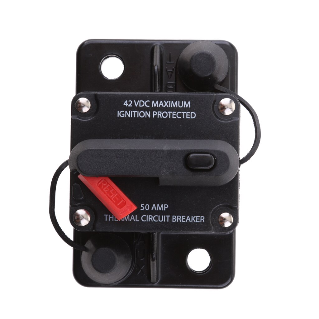 50 Amp Car AAutomatic Circuit Breaker Trolling Motor Marine Boat Fuse 12V-42V