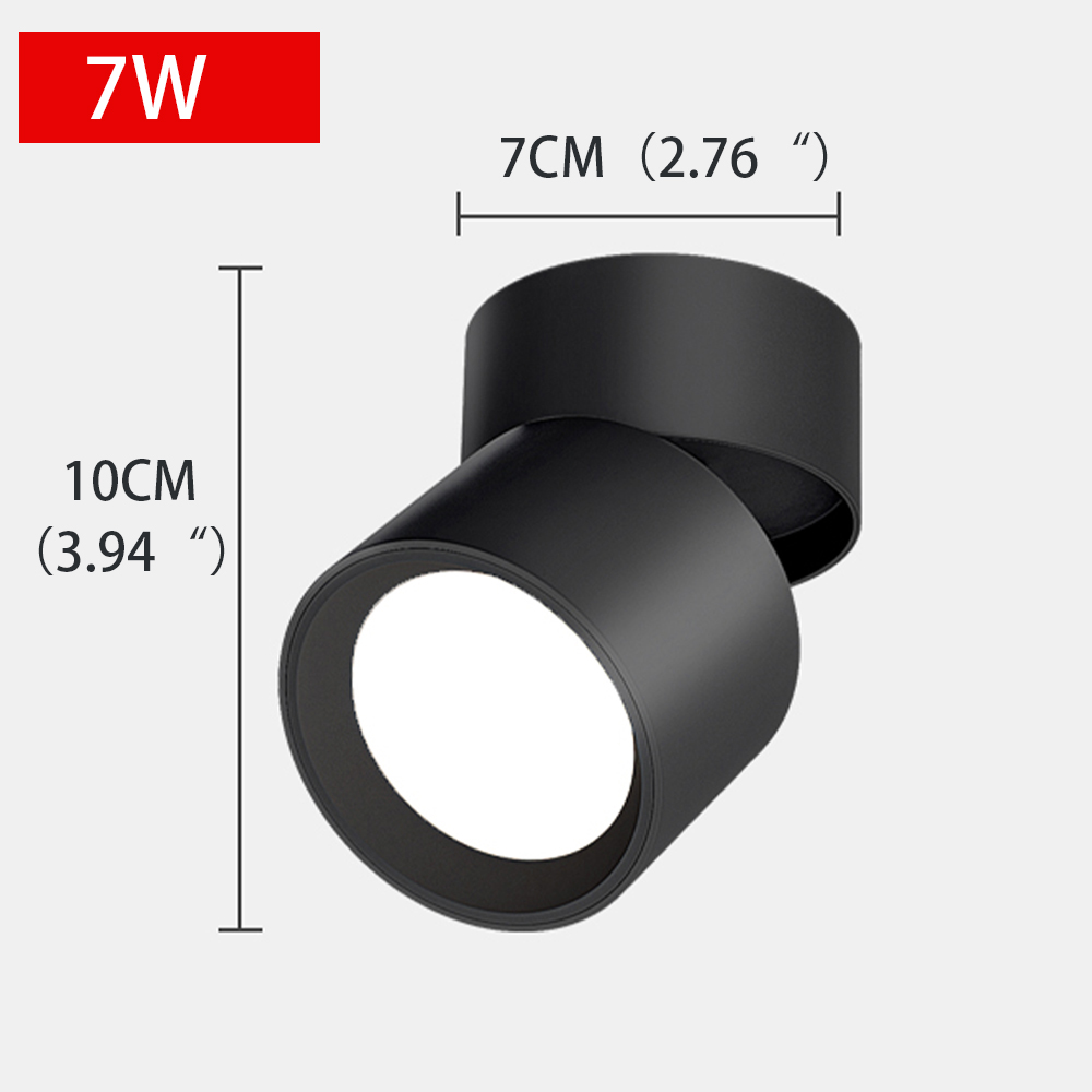 Utendørs led-lys downlight spotlights hullfri justerbar vinkel soverom taklampe korridor sammenleggbar verandalampe til hjemmet: Lilla / 11w
