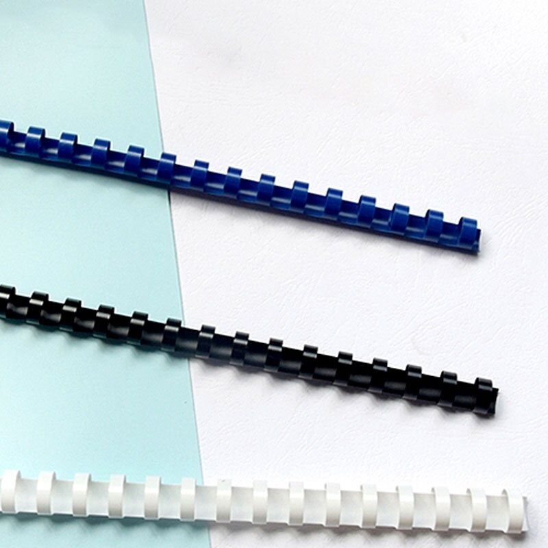 20 Stks/partij A4 Bestand Pvc Plastic Binder Schorten 21 Ringen 20-80 Vellen Losbladige Notebook Kam Binding machine Kantoor School Leveranties