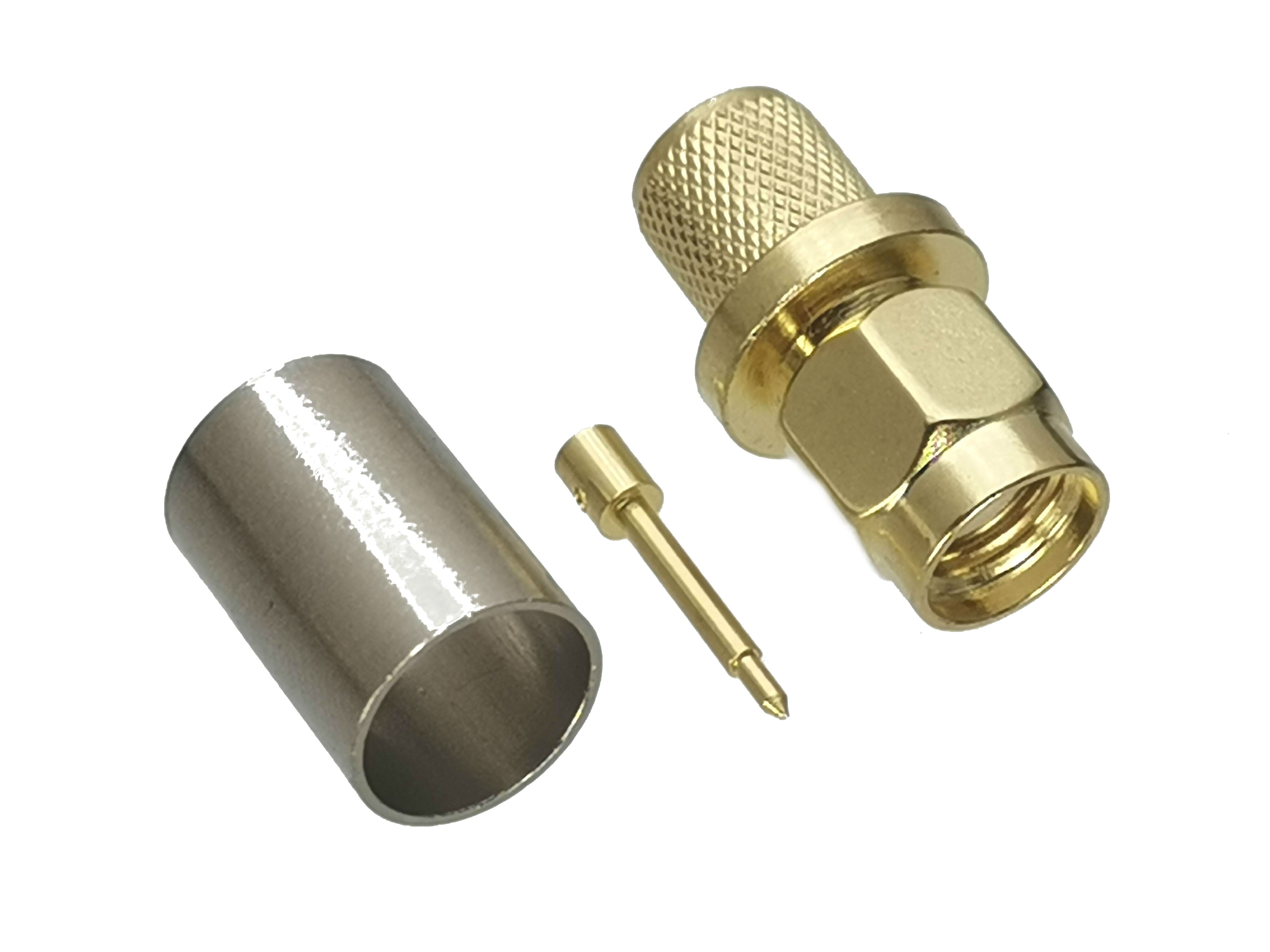1Pcs Connector Sma Male Plug Crimp Voor RG5 RG6 5D-FB Kabel 50ohm Rf Adapter Coax Hoge Quanlity