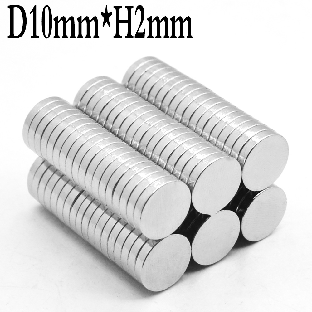 2 ~ 3000 Uds 10x2mm imán potente redondo hoja a granel imán de disco de neodimio 10x2mm imanes fuertes permanentes NdFeB 10*2mm