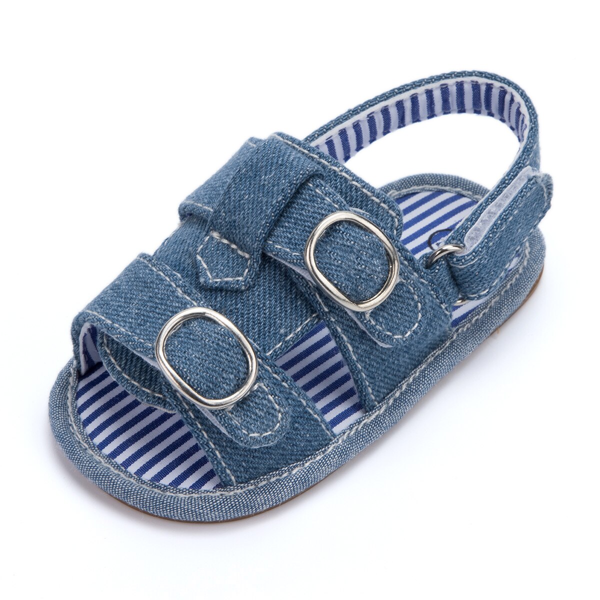 Baby Sandalen Meisjes Jongens Zomer Buiten Schoenen Rubberen Zool Platte Infant Babyschoenen Baby Crib Schoenen 2 Kleuren 0-18M: Blauw / 13-18 months