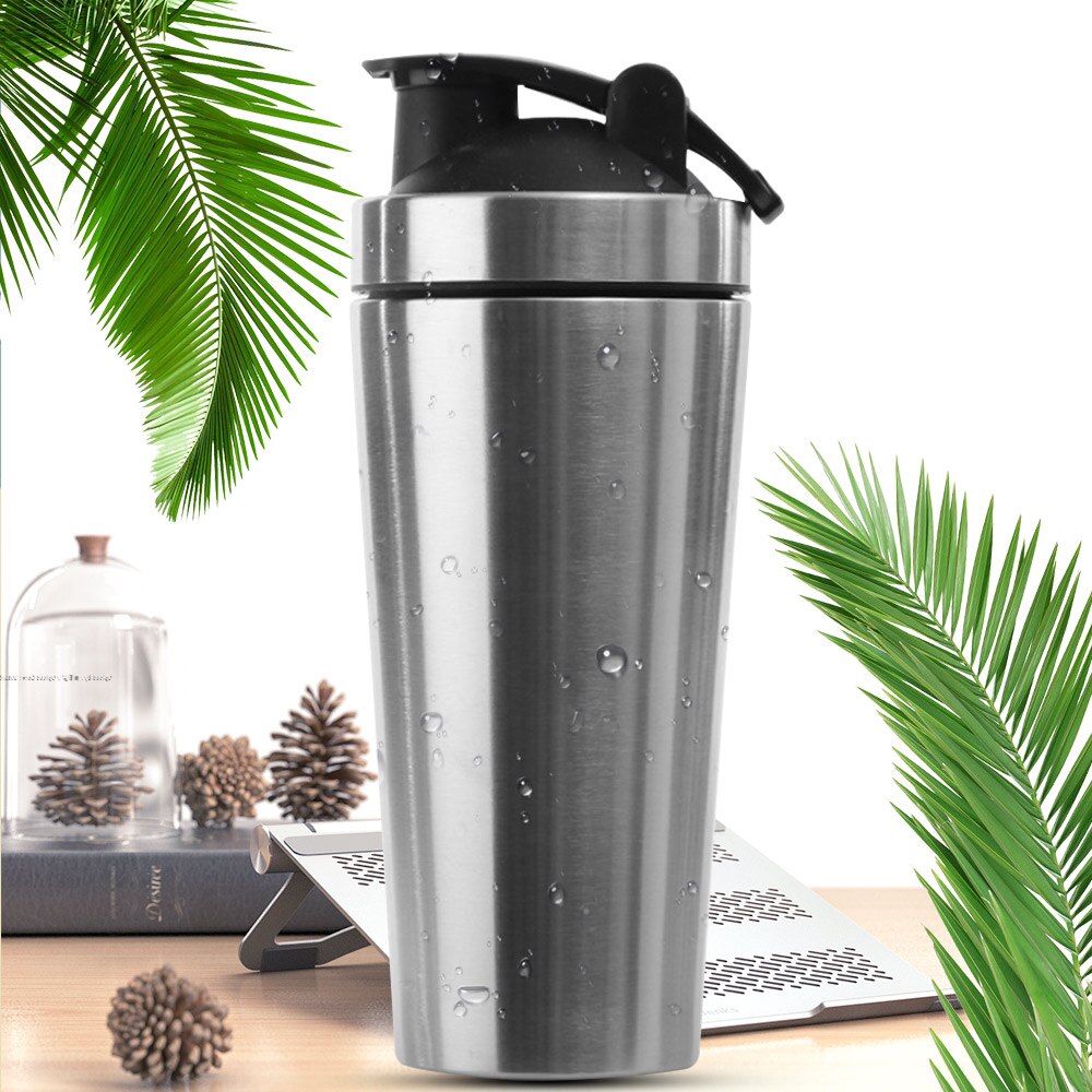 Termo de acero inoxidable de 1L, taza de café y cerveza, agitador deportivo, botellas de agua, licuadora de nutrición para gimnasio, taza de agua al vacío