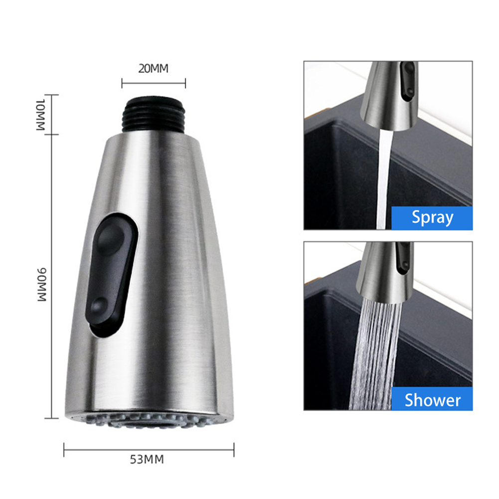 Uittrekbare keukenkraansproeier Shenducs Abs Keukenaccessoires Dubbele functie Rotatie Uittrekbare kraansproeier: WHITE