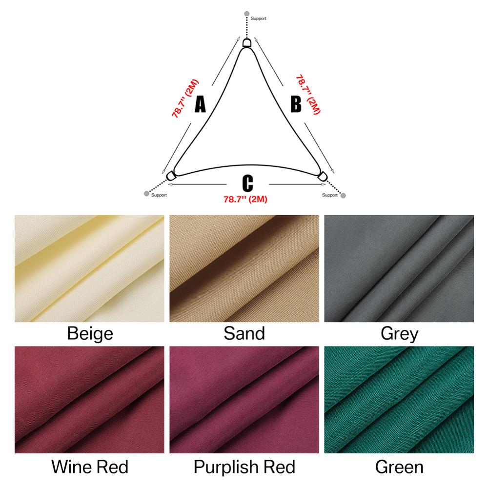 Triangle ombre voile Anti-UV soleil abri étanche tente bâche Portable en plein air Camping pique-nique tissu auvent auvent abris
