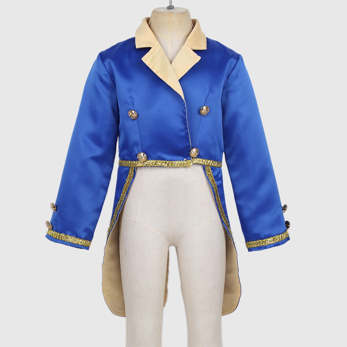 Disfraz de Príncipe para niños, chaqueta de esmoquin de manga larga con cuello vuelto, abrigo trasero para Halloween, Cosplay, ropa de ,