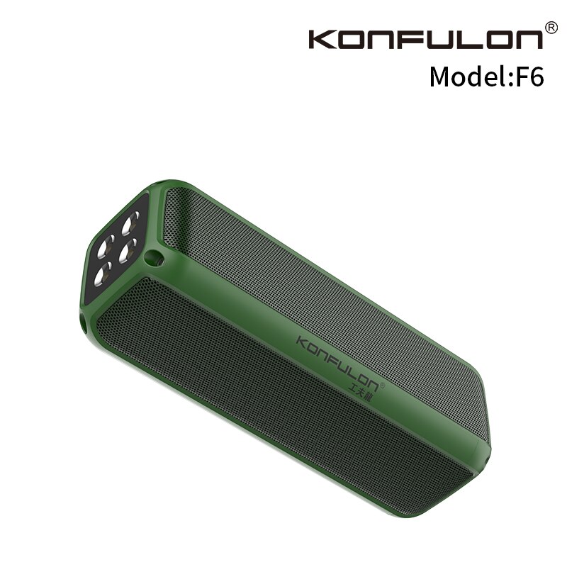 Multifunctional Wireless Portable Bluetooth Speaker Subwoofer Column For PC Computer Speakers Music Center with Flashlight FM TF: Army Green