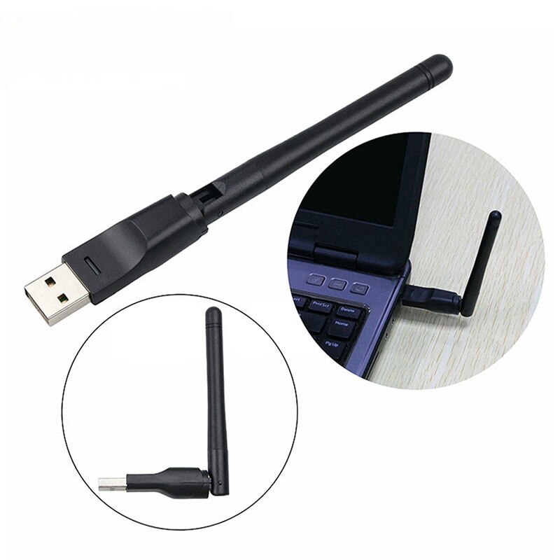 7601-2DB Wireless Network Card, 150M Portable USB Wireless Network Card Compatible with Windows and Linux Systems