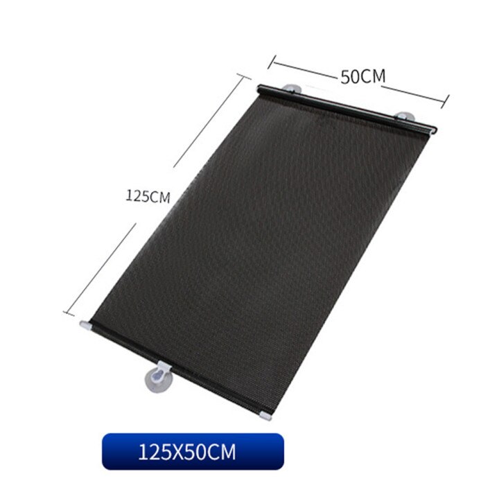 Rideau pare-soleil rétractable pare-soleil réglable bloc de protection contre la chaleur et 99% rayons UV pare-soleil avec ventouse: Black 3