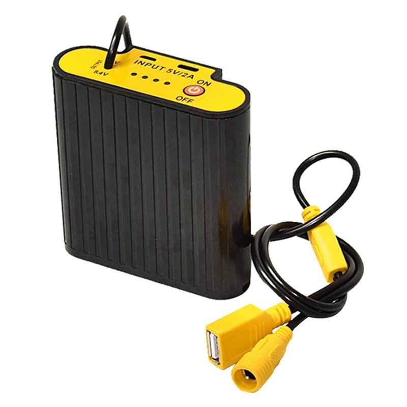 2PCS Portable Light Battery Pack USB/DC Battery Storage Box 18650 Battery Case Holder Waterproof Battery Holder