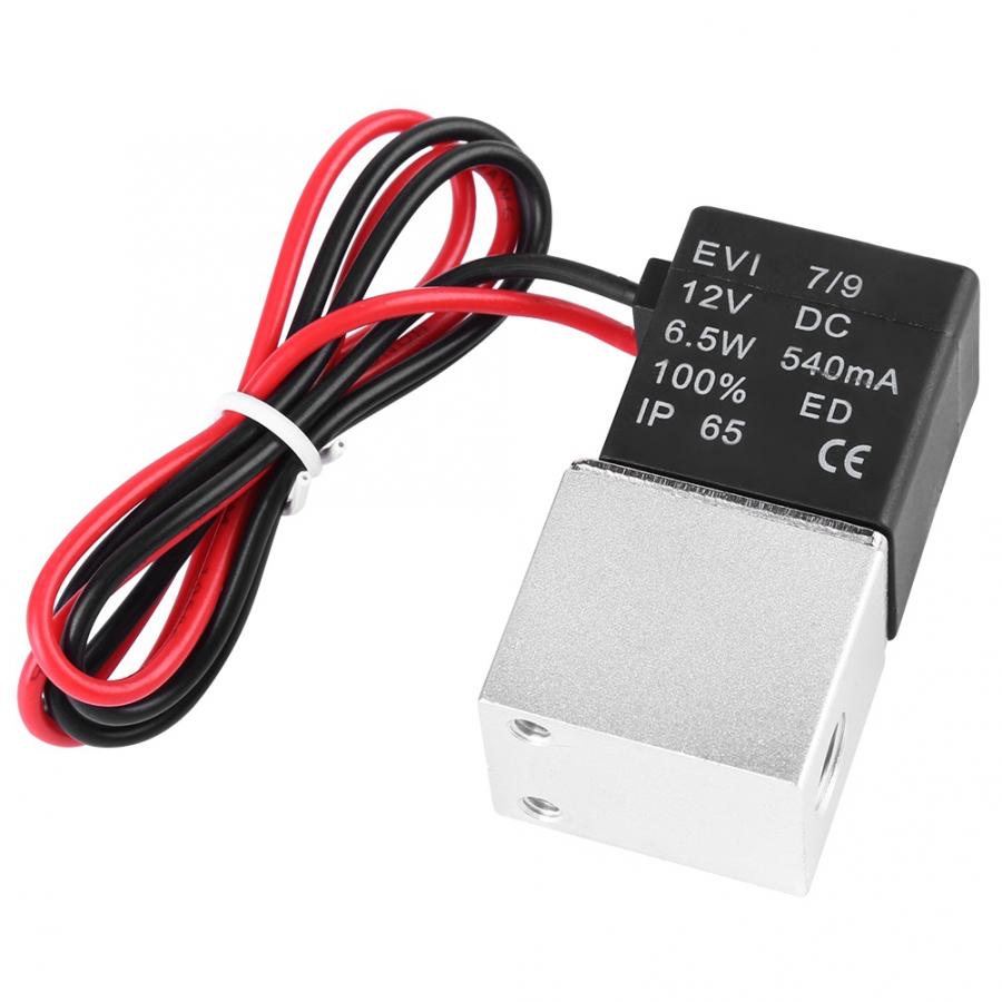12V DC 1/8" 2 Way Normally Pneumatic Aluminum Electric Solenoid Air Valve Tool