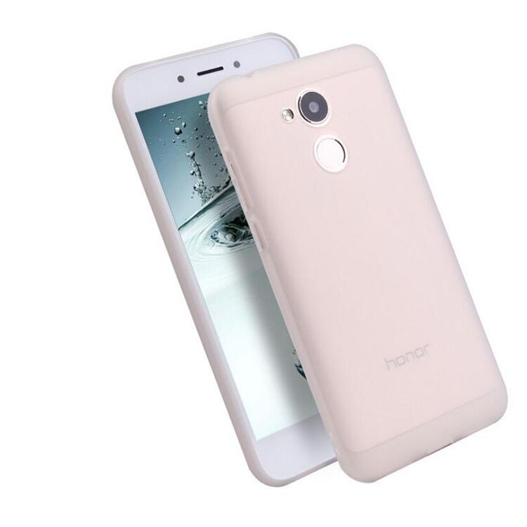 Honor 6c honor6c silicone macio tpu capa para huawei honor 6c pro cristal e fosco doces cores sólidas capa de volta caso: Honor 6C Pro / White