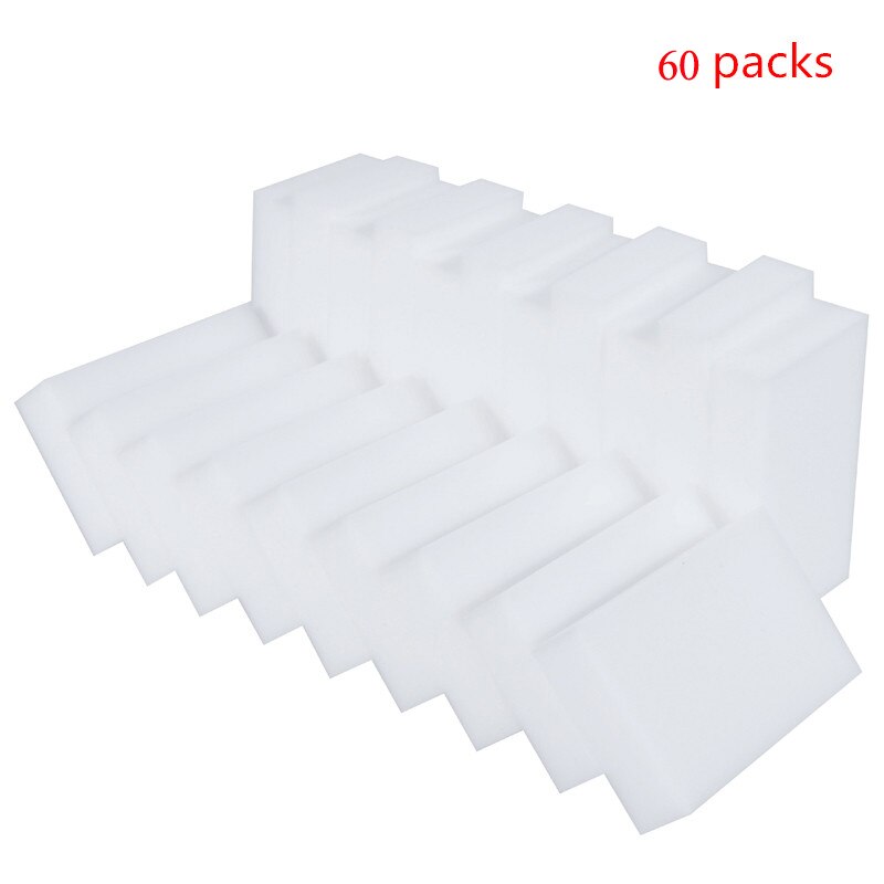 60 Packs Magic Cleaning Eraser Sponge Magic Eraser Sponge Foam Cleaning Melamine Foam for Kitchen Bathroom Furniture Car: 60Packs