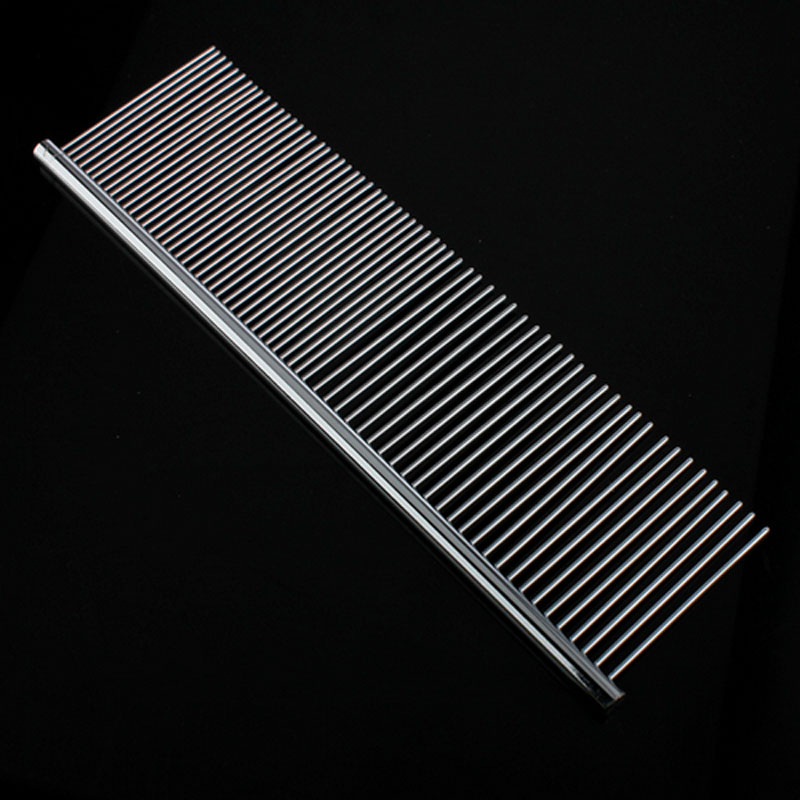 Cepillo de doble fila de Metal para perros y gatos, herramienta de rastrillo, peine para el cuidado del pelo, útil,