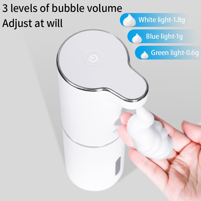 Automatic Foam Soap Dispensers Bathroom Smart Washing Hand Machine With USB Charging White ABS Material