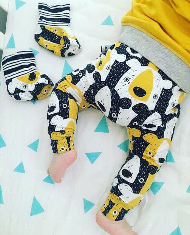 Baby Boys Girl Bear Casual Lovely Harem Pants Trousers Toddler Bottom Legging Sweatpants