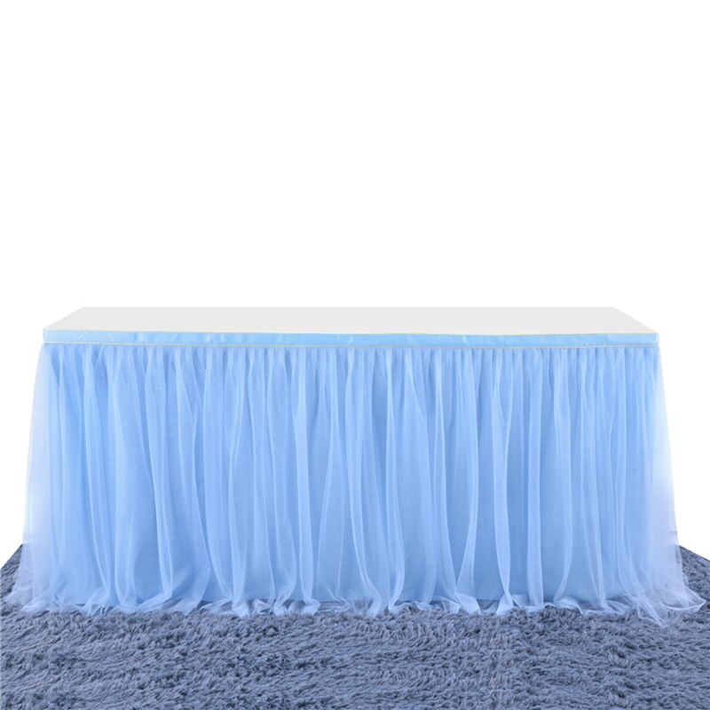 183x77cm Table Skirts Birthday Tulle Table Skirting Wedding Party Tutu Table Skirt Baby Shower Halloween Party Home Decor: Blue