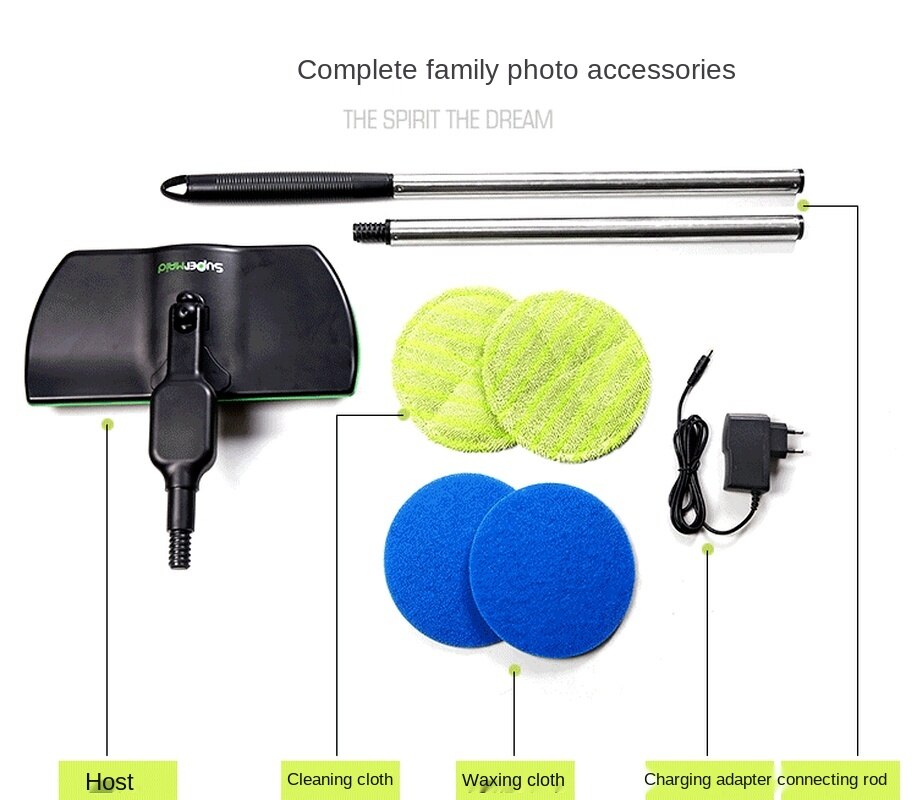 Mop for Wash Floor Spin Maid Rechargeable Cordless Powered Cleaner Scrubber Polisher Mop Floor Household Cleaning Tools